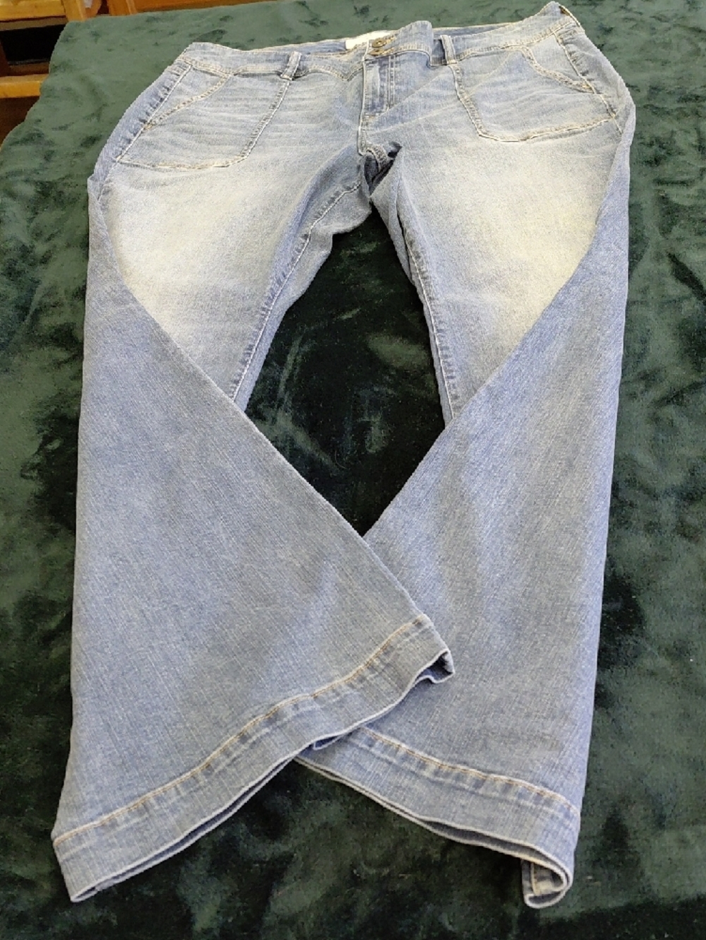 torrid Light Blue Denim Curvy Fit Jeans with Branded Buttons
